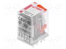 Relay: electromagnetic; 4PDT; Ucoil: 24VAC; Icontacts max: 6A; IP40 RELPOL