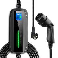Extralink BS-PCD030 16A 3.6kW Schuko | Portable electric car charger | 1 phase, 5.5m, LCD display, IP67, EXTRALINK
