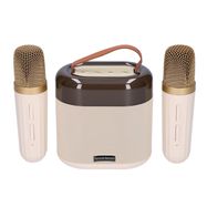 EXTRALINK KIDS KARAOKE LED SPEAKER 2 MICROPHONES WHITE, EXTRALINK