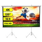EXTRALINK PROJECTION SCREEN 120" 16:9, 266x149CM WHITE PVC, SEMI-AUTO ROLLER, WITH STAND, PSR-120, EXTRALINK