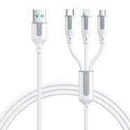 USB cable Joyroom S-1T3018A15, 3 in 1, 3.5A/Cable 1,2m (white), Joyroom