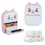 Extralink Set | EPP-001 Pink thermal printer + Plain thermal paper 5 rolls |, EXTRALINK