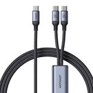 Cable Speedy USB-C to 2x USB-C Joyroom SA21-1T2/ 100W / 1.5m (black), Joyroom