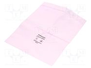 Protection bag; ESD; L: 254mm; W: 203mm; Thk: 90um; polyetylene; pink EUROSTAT GROUP