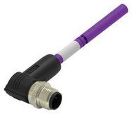 SENSOR CORD, 2P M12 PLUG-FREE END, 3.3'