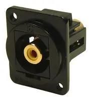 ADAPTER, RCA PLUG-PLUG, BLACK METAL, YEL