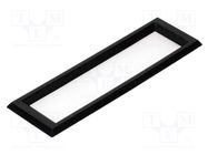 Frontal bezel; Dim: 97.5x29.4mm; 81.5x17.2mm; ABS; Colour: black 