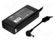 Power supply: switched-mode; 19.5VDC; 3.9A; 75W; for notebooks AKYGA