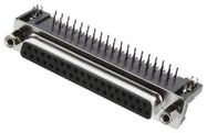 D SUB CONN, RCPT, 37POS, SOLDER