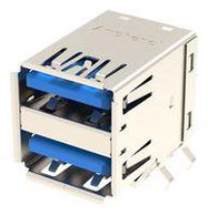 STACKED USB CONN, 3.1 TYPE A, 9POS