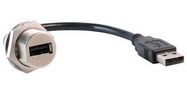 USB CABLE, TYPE A RCPT-PLUG, 200MM, IP68