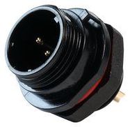 CIRCULAR CONNECTOR, 2POS, RCPT, SOLDER