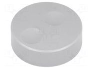 Knob; without pointer; plastic; Øshaft: 6mm; Ø39.6x13.5mm; grey CLIFF