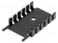 Heatsink: moulded; SOT32; L: 35.6mm; W: 22mm; H: 6.7mm; 21K/W; screw FISCHER ELEKTRONIK
