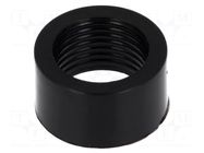 Nut; 5mm; black; UL94V-2; L: 5mm; polyamide FIX&FASTEN