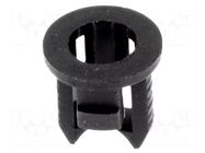 LED holder; 3mm; one-piece; black; UL94V-2; L: 5.6mm; polyamide FIX&FASTEN