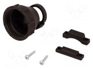 Cable hood and fastener; size 23; 17.9mm; straight; CPC TE Connectivity