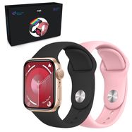 EXTRALINK LIFESTYLE SMARTWATCH F89 ZŁOTY + RÓŻOWA/CZARNA OPASKA, EXTRALINK