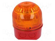 Signaller: lighting-sound; 17÷60VDC; siren,blinking light; LED KLAXON SIGNALS