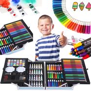 Extralink Painting Set for Kids, Artistic Craft 145 Pieces Large Suitcase, EXTRALINK