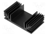 Heatsink: extruded; TO3; black; L: 37.5mm; W: 65mm; H: 20mm; 3K/W FISCHER ELEKTRONIK