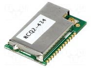 Module: RF; 434MHz; serial; -112dBm; 2.2÷3.6VDC; 20dBm; SMD; 85/20mA RADIOCONTROLLI