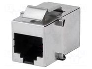 Coupler; socket; PIN: 8; shielded; gold-plated; 8p8c AMPHENOL COMMUNICATIONS SOLUTIONS