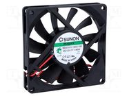 Fan: DC; axial; 12VDC; 80x80x15mm; 62.86m3/h; 34.7dBA; Vapo; 24AWG SUNON