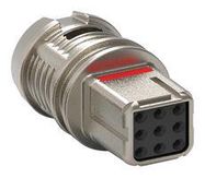 CONNECTOR, RCPT, 9POS, 3 ROW, CRIMP