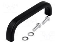 Holder; aluminium; black; H: 29mm; L: 96mm; W: 12mm; handle MENTOR