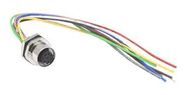 SENSOR CORD, M12 RCPT-FREE END, 152.4MM
