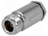 Connector: N; plug; female; straight; soldering,clamp; for cable YIZN Jiangsu Tengyu Electronics co.