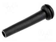 Strain relief; Ømount.hole: 8.7mm; Øhole: 5.1mm; PVC; black ESSENTRA