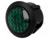 Indicator: LED; prominent; green; 24VDC; Ø20mm; IP20; polyamide SCI