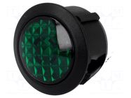 Indicator: LED; prominent; green; 24VDC; Ø20mm; IP20; connectors SCI