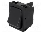 ROCKER; DPDT; Pos: 2; ON-ON; 10A/250VAC; black; none; R13-177-AC SCI