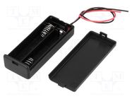 Holder; AAA,R3; Batt.no: 2; cables; black; 150mm COMF