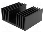 Heatsink: extruded; grilled; black; L: 100mm; W: 120mm; H: 50mm; screw FISCHER ELEKTRONIK