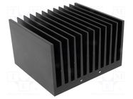 Heatsink: extruded; grilled; black; L: 100mm; W: 112mm; H: 67.5mm FISCHER ELEKTRONIK