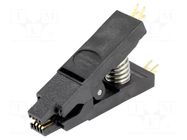 Test clip; black; gold-plated; SO8,SOIC8,SOJ8; 10mm; max.150°C AXIOMET