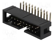 Socket; IDC; male; PIN: 20; angled 90°; THT; gold-plated; 2.54mm Amphenol Communications Solutions