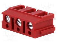 PCB terminal block; angled 90°; 7.5mm; ways: 3; on PCBs; 2.5mm2 PTR MESSTECHNIK