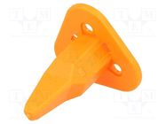 Accessories: secondary lock; DT; female; PIN: 3; orange; DT06-3S DEUTSCH