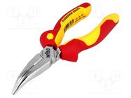 Pliers; insulated,curved,half-rounded nose,universal; steel WIHA