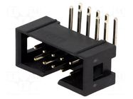 Connector: IDC; socket; male; PIN: 10; angled 90°; THT; 2.54mm; 2x5 CONNFLY