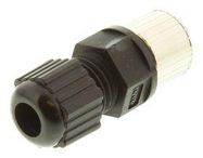 SENSOR CONNECTOR, M12, RCPT, 8POS