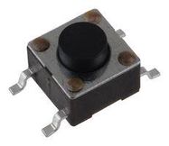 TACTILE SWITCH, 0.05A, 24VDC, 260GF, SMD