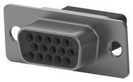 D-SUB HOUSING, RCPT, 15WAYS, DE, STEEL