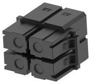 CONNECTOR HOUSING, RCPT, 4POS, 16MM