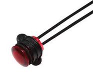 PANEL INDICATOR, 14MM, RED, 120VAC